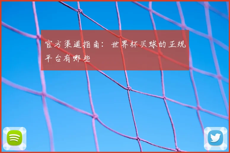 官方渠道指南：世界杯买球的正规平台有哪些
